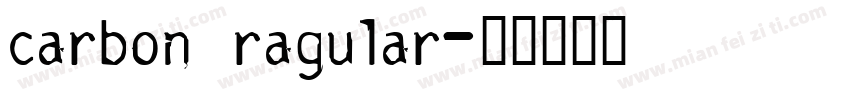 carbon ragular字体转换